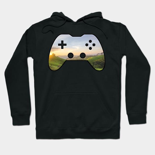 Open World RPG Journey - Gaming Gamer Abstract - Gamepad Controller - Video Game Lover - Graphic Background Hoodie by MaystarUniverse